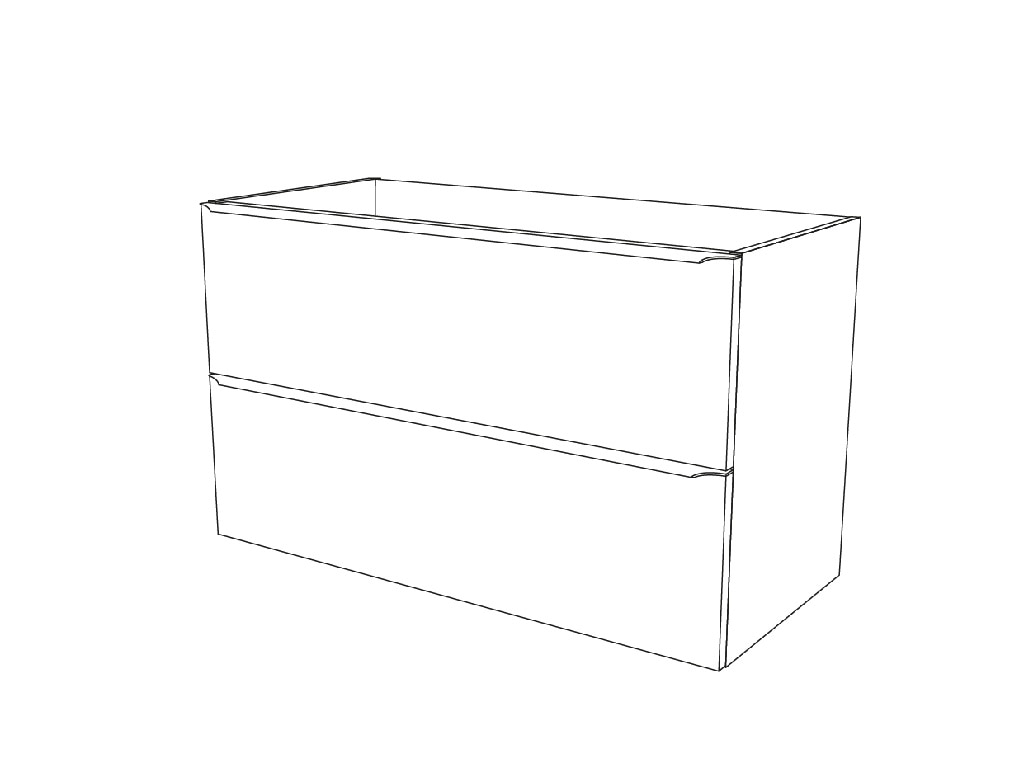 Baza dulap suspendat, model stejar, 100 x 60 x 45 cm - Imandra