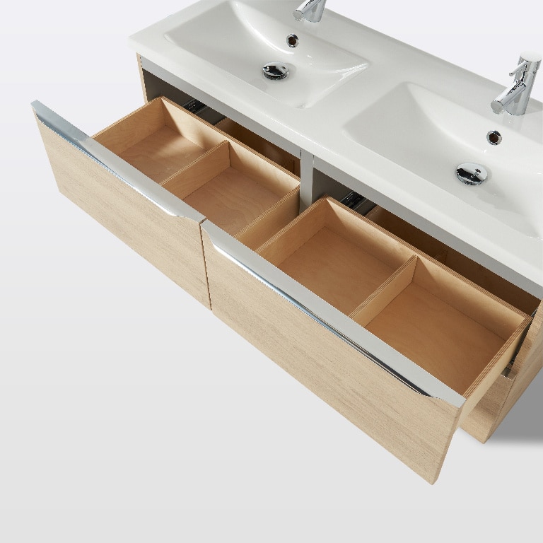 Masca lavoar GoodHome Imandra, suspendata, 120 x 45 x 60 cm, stejar