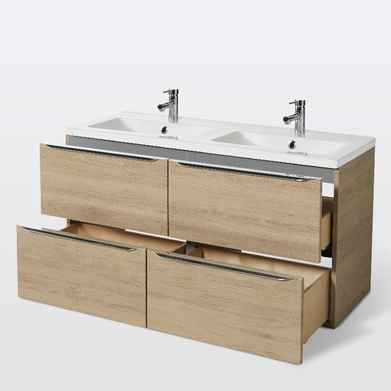 Masca lavoar GoodHome Imandra, suspendata, 120 x 45 x 60 cm, stejar