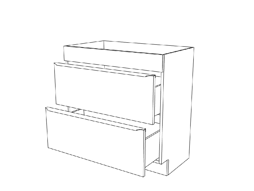 Baza lavoar, maro, 80 x 82 x 45 cm • GoodHome Imandra