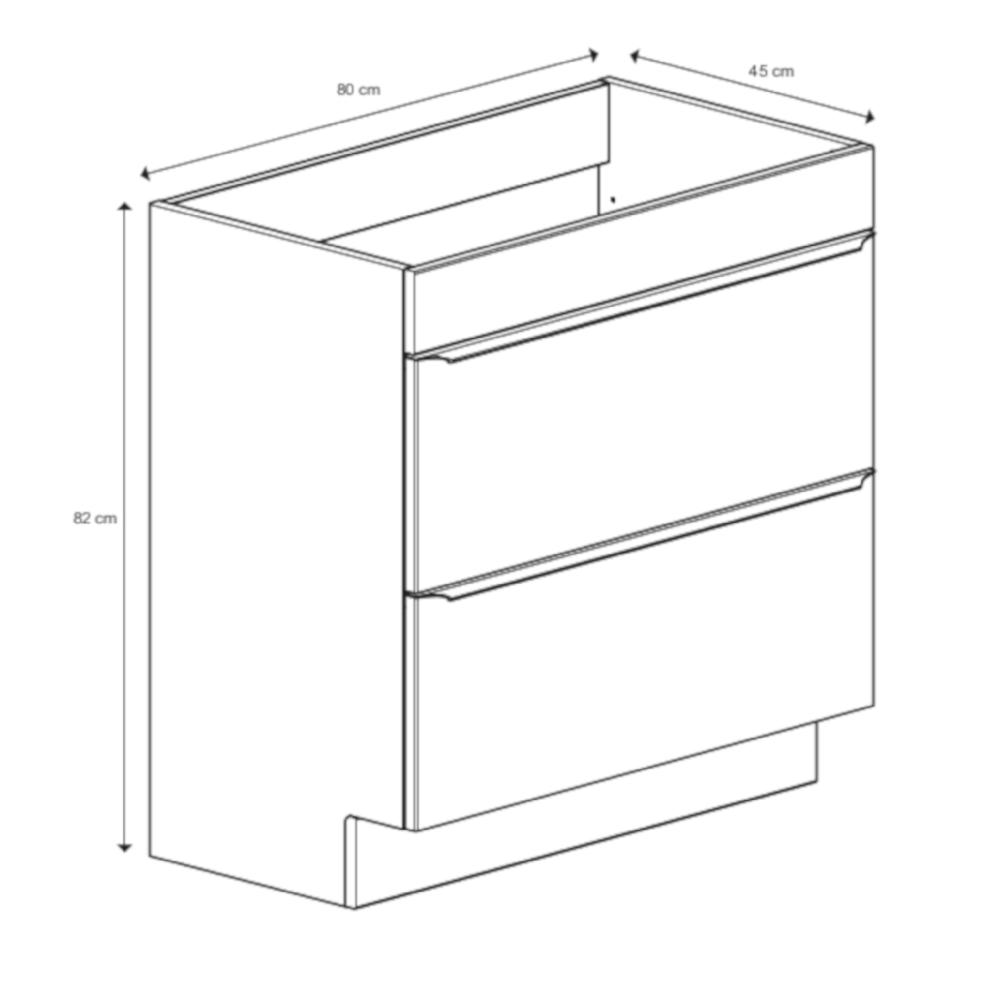 Baza lavoar, maro, 80 x 82 x 45 cm • GoodHome Imandra