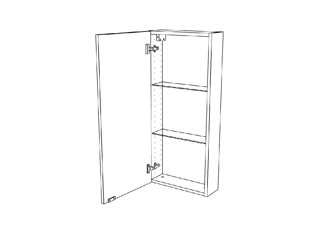 Dulap baie suspendat, maro, 90 x 40 x 15 cm  GoodHome Imandra