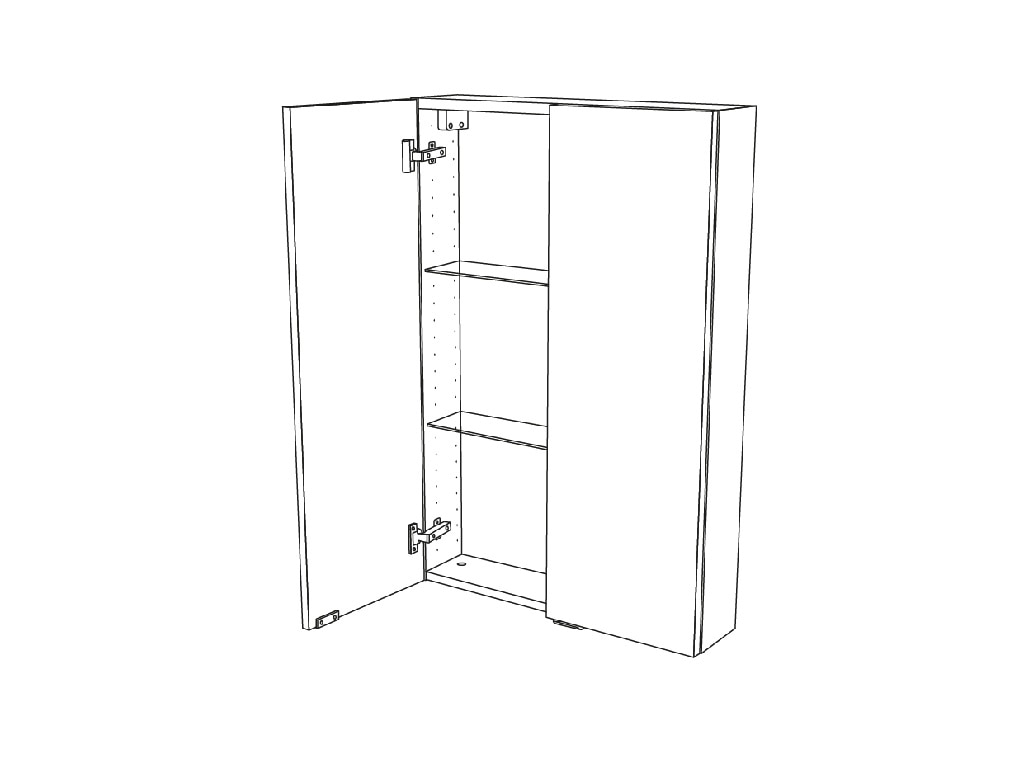 Dulap baie suspendat, maro, 90 x 60 x 15 cm  GoodHome Imandra