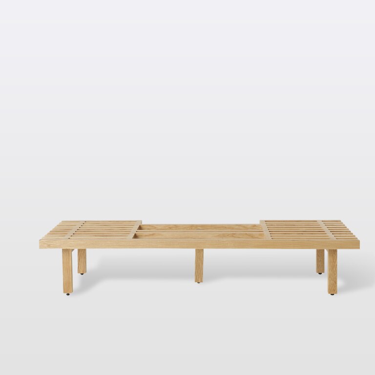 Suport baza GOODHOME Adriska, cu picioare, 120 x 45 x 26 cm, lemn, maro