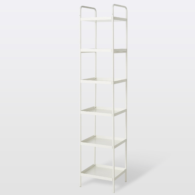 Coloana baie GOODHOME Saranda, 6 rafturi, 40 x 36 x 190 cm, alb