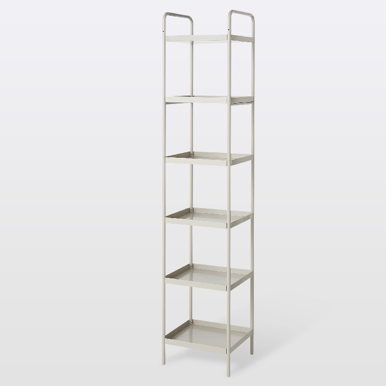 Coloana baie GOODHOME Saranda, 6 rafturi, 40 x 36 x 190 cm, gri