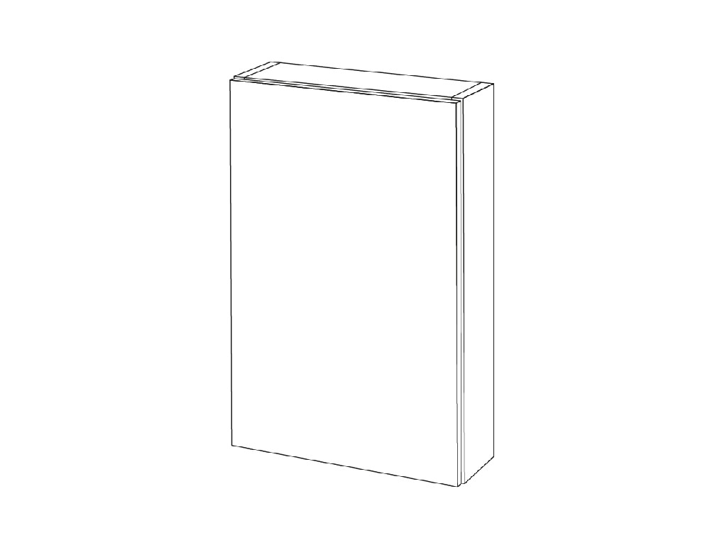 Dulap baie cu oglinda GoodHome Imandra, suspendat, 40 x 15 x 60 cm, alb