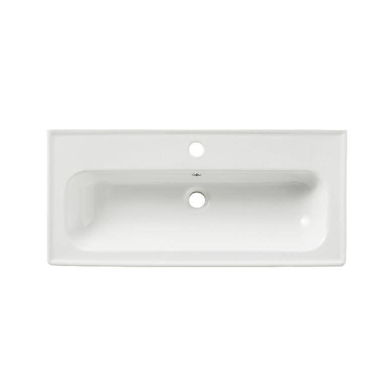 Lavoar baie GOODHOME Towan, ceramica, 61.2 x 37.1 cm, alb lucios