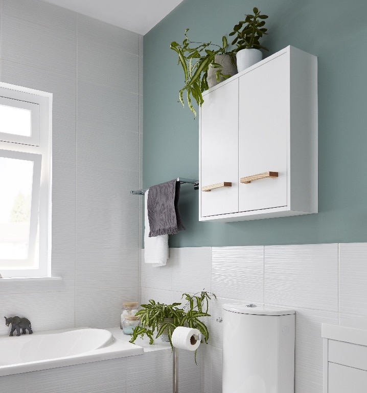 Dulap baie GoodHome Ladoga, suspendat, 60 x 15 x 60 cm, alb