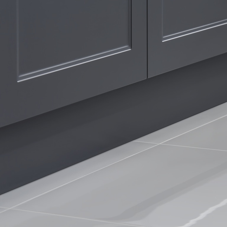 Plinta de bucatarie, PAL, gri grafit, mata, 2400mm x16mm x 150mm  Artemisia