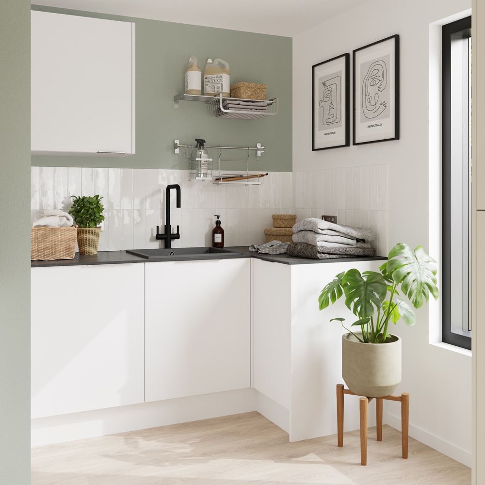 Front usa GOODHOME Balsamita, PAL, 60 x 62.6 x 1.6 cm, alb