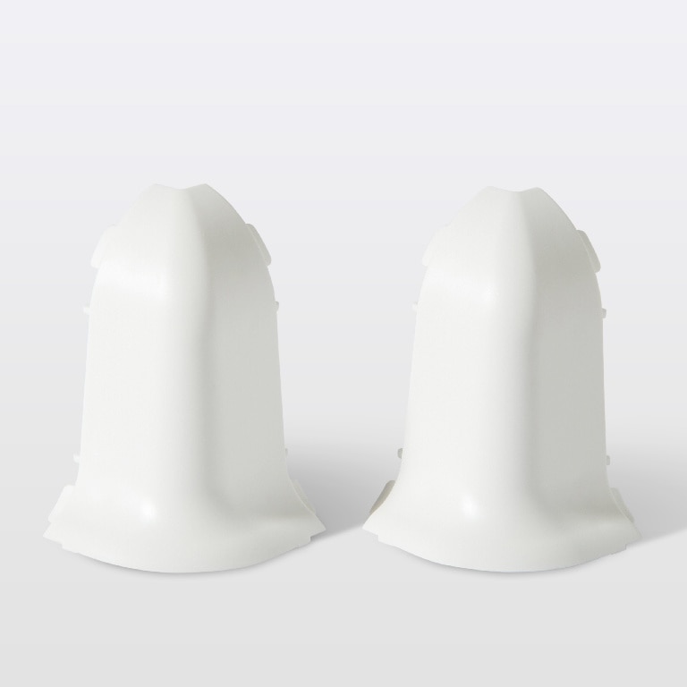 Coltar exterior plinta, PVC, alb, 45 mm  Decor