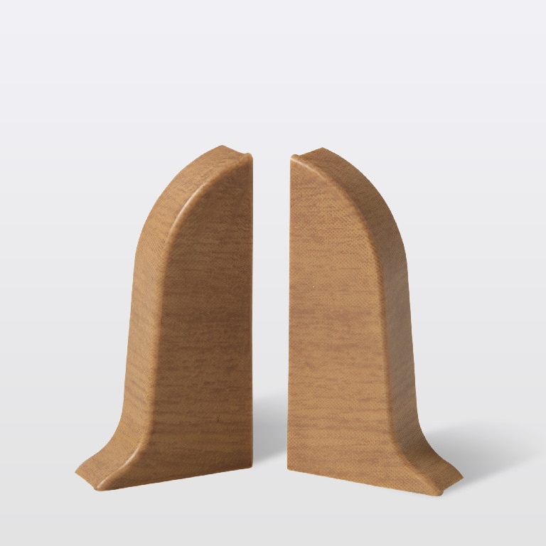 Set terminatii plinta, PVC, fag, 44.2 x 23.3 mm  Decor