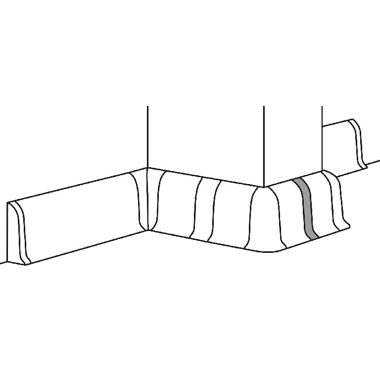 Accesorii imbinare plinta, PVC, fag, 44 x 22.8 mm  Decor