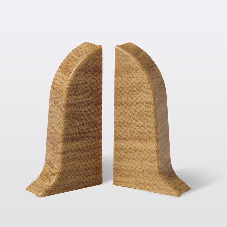 Set terminatii plinta, PVC, stejar, 44.2 x 23.3 mm  Decor