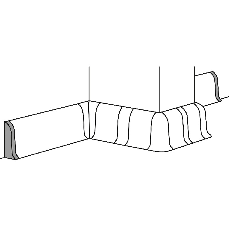 Accesorii imbinare plinta, PVC, alb, 5700 x 57 x 23.3 mm GoodHome