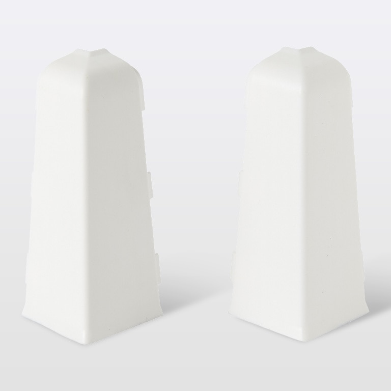 Coltar exterior plinta, PVC, alb, 75 x 31 mm • GoodHome