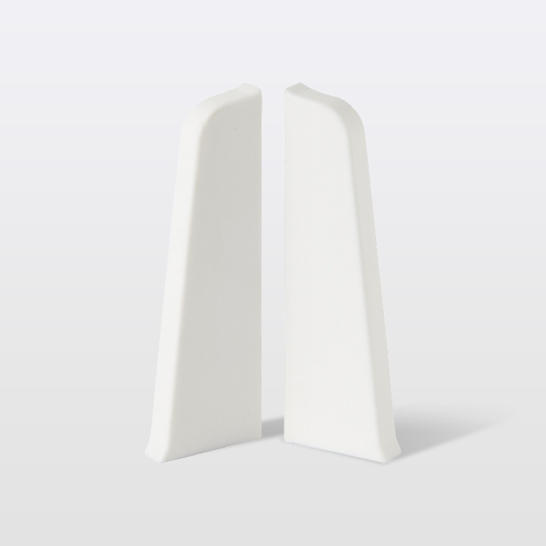 Set terminatii plinta, PVC, alb, 75 x 24 mm  GoodHome