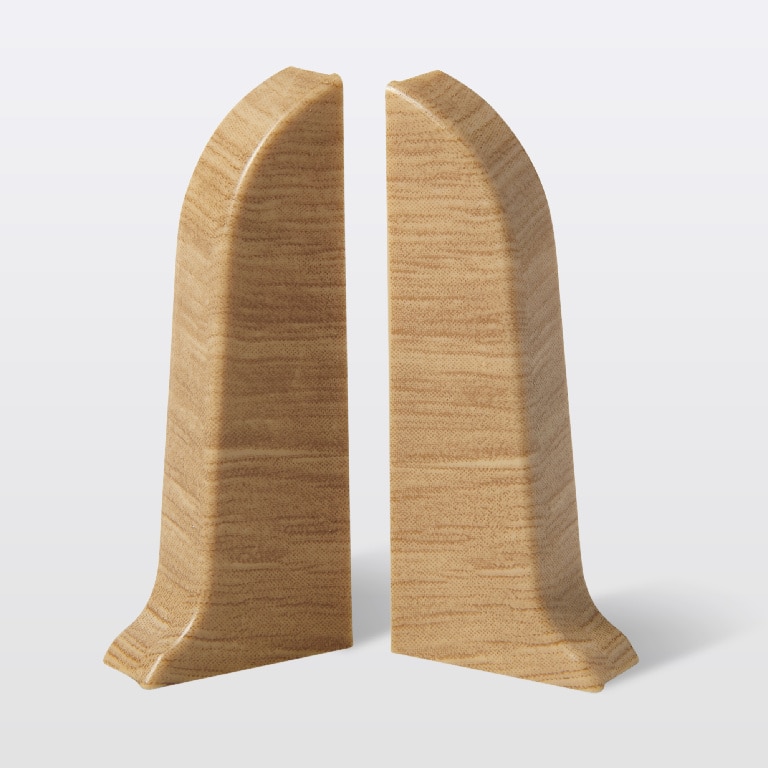 Terminatie plinta dreapta - stanga, PVC, lemn, 57 x 23.3 mm  GoodHome