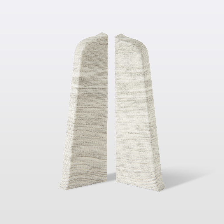 Colt plinta parchet, PVC, alb, lemn, 75 x 24 mm • GoodHome