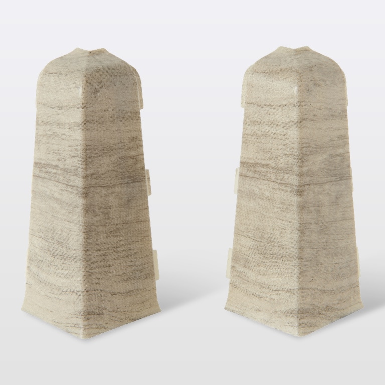 Colt plinta parchet, PVC, lemn, gri, 75 x 30 mm GoodHome