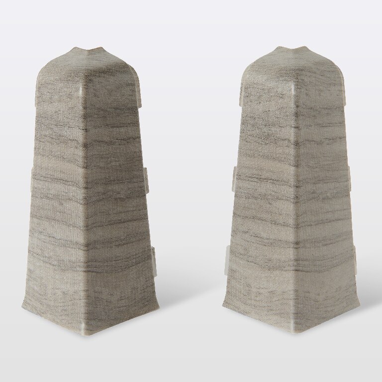 Colt plinta parchet, PVC, gri, 30 x 75 x 30 mm GoodHome