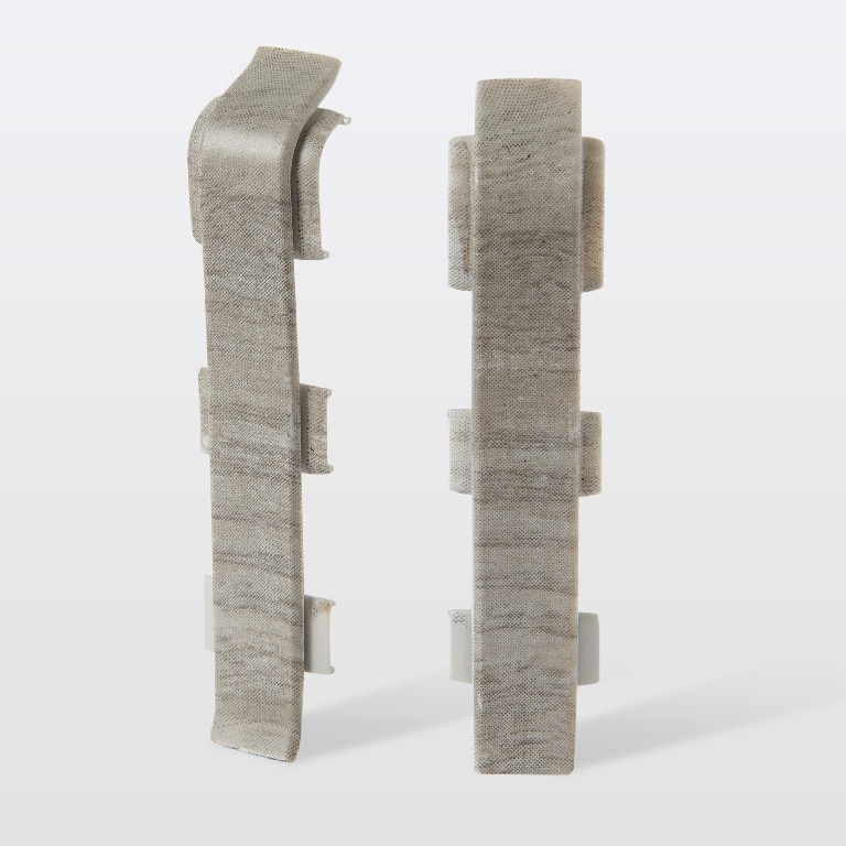 Accesorii imbinare plinta parchet, PVC, gri, 12 x 75 x 24 mm • GoodHome