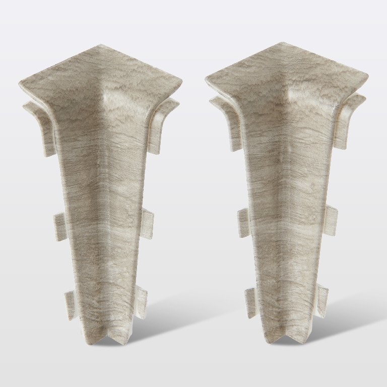 Colt plinta parchet, PVC, gri, 31 x 75 x 31 mm GoodHome