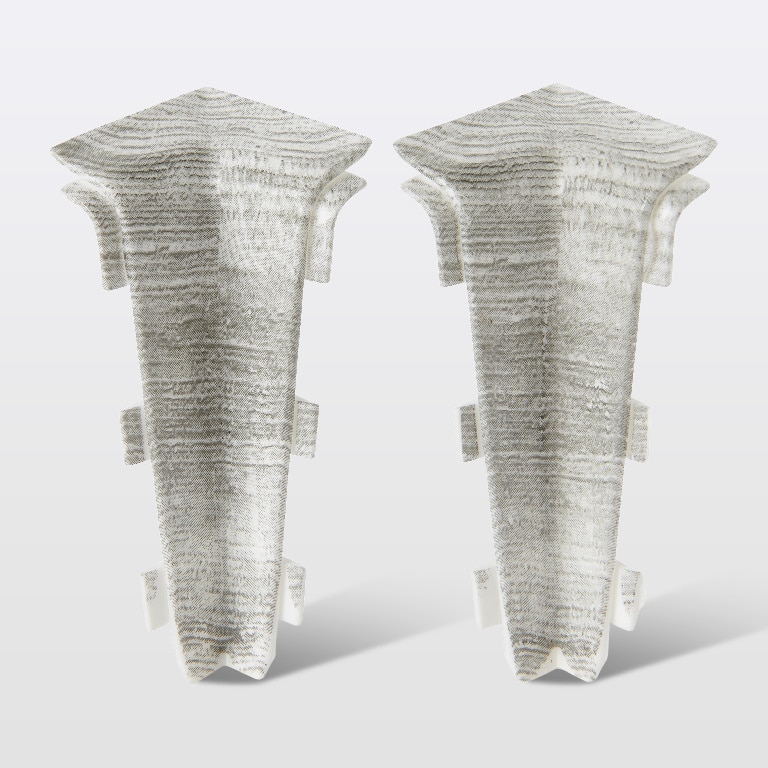 Colt plinta parchet, PVC, gri, 31 x 75 x 31 mm • GoodHome