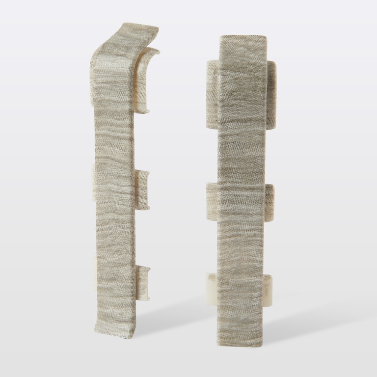 Accesorii imbinare plinta parchet, PVC, gri, 12 x 75 x 24 mm GoodHome