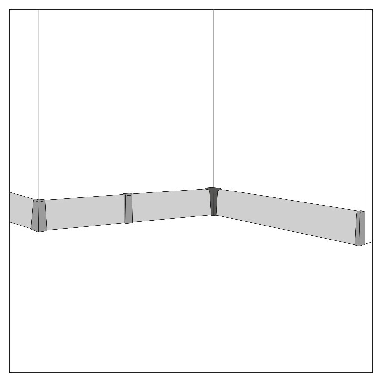 Coltar plinta, PVC, lemn, 80 x 75 x 31 mm  GoodHome