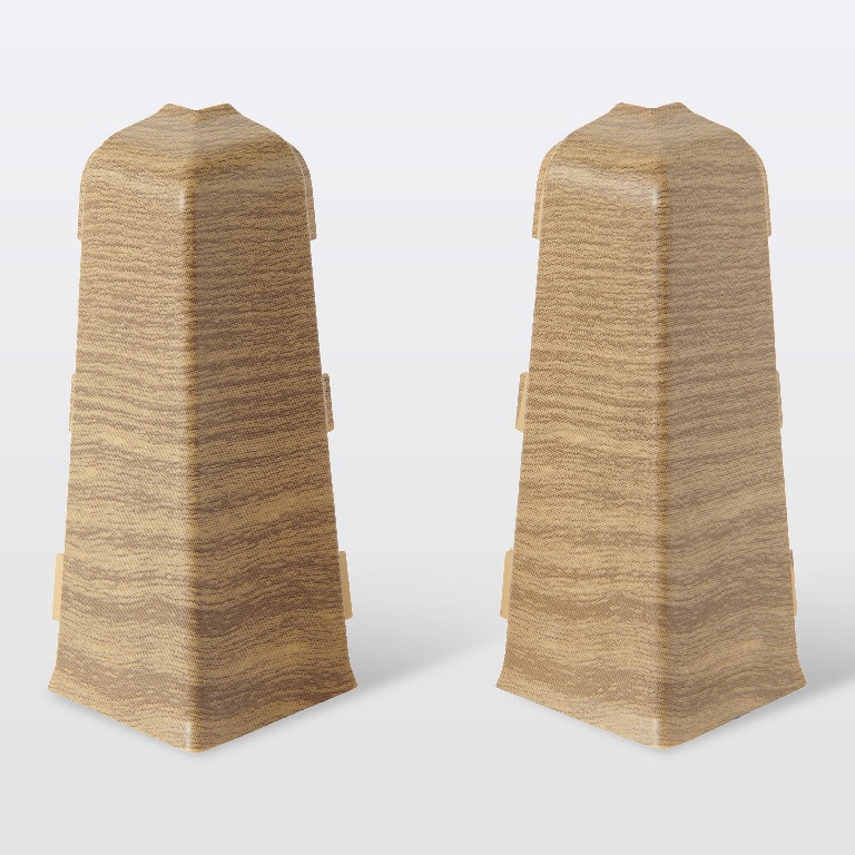 Coltar plinta, PVC, lemn natur, exterior, 75 x 30 mm  GoodHome