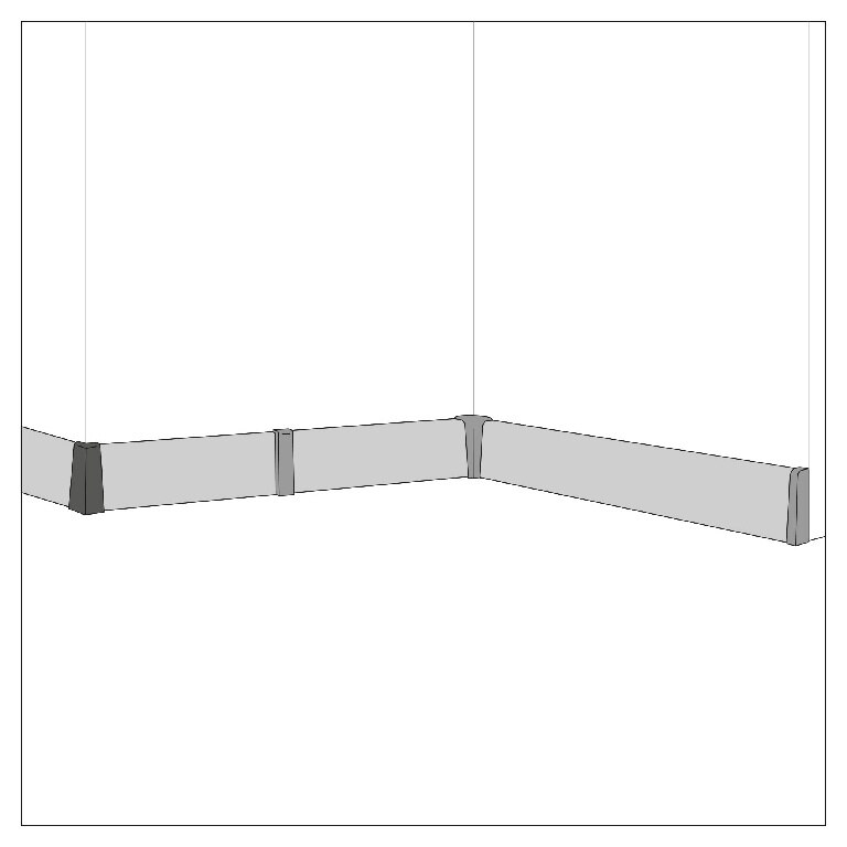 Coltar plinta, PVC, lemn, exterior, 75 x 30 mm • GoodHome