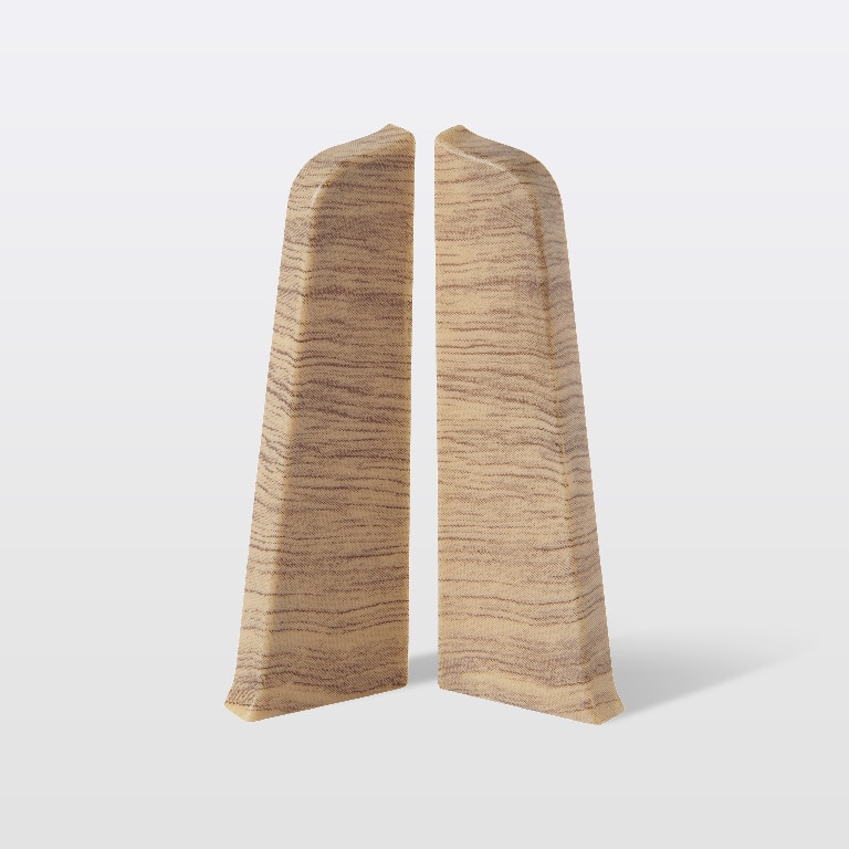 Terminatie plinta dreapta - stanga, PVC, lemn maro, 75 x 24 mm GoodHome