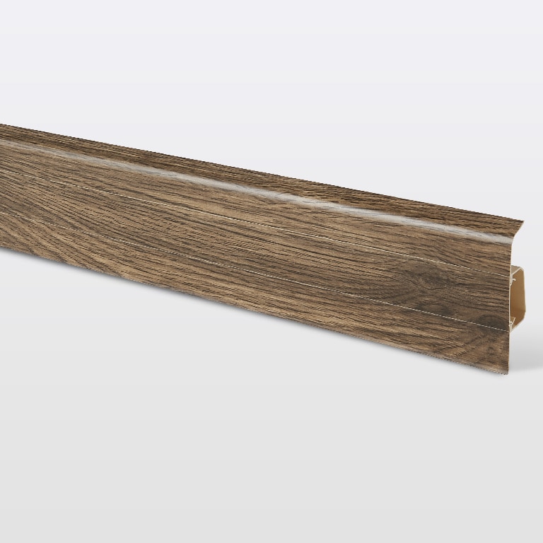 Plinta GoodHome, PVC, Decor 725, 220x7.5 cm, grosime 24 mm, maro inchis