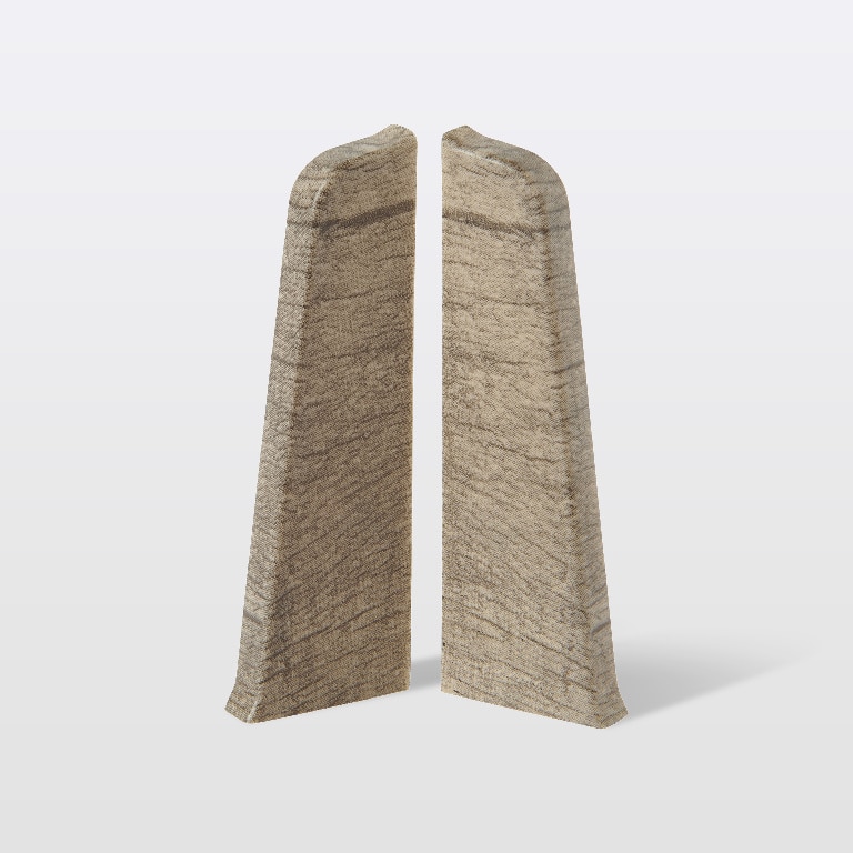 Terminatie plinta dreapta - stanga, PVC, lemn, gri, 75 x 24 mm GoodHome