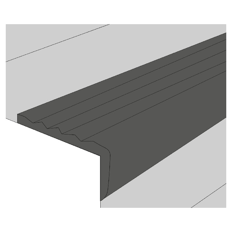 Protectie treapta, negru, 180 x 6.5 cm x 2,5 mm  GoodHome