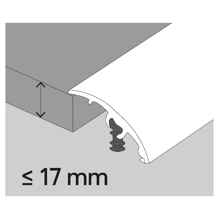Profil de trecere, aluminiu, efect lemn, 93 x 3.7 cm x 1.2 mm • GoodHome TBC 148054