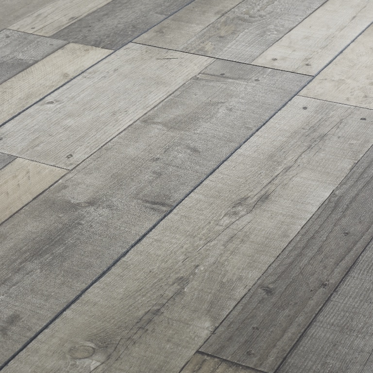 Parchet laminat, gri, 8 mm, HDF, AC4, 2.18 mp/cut • GoodHome