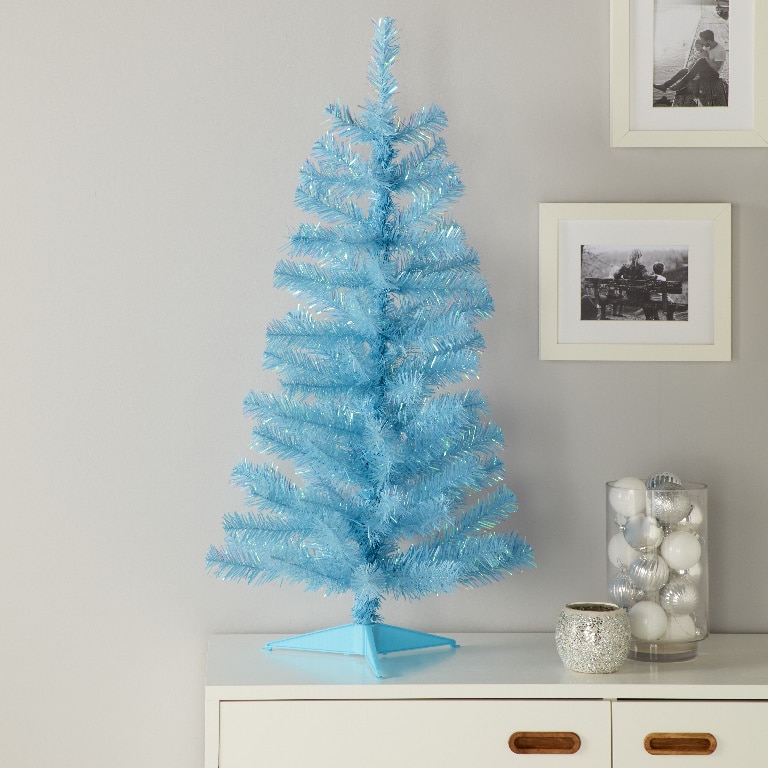 Brad artificial UOFR8004, 91 cm, albastru