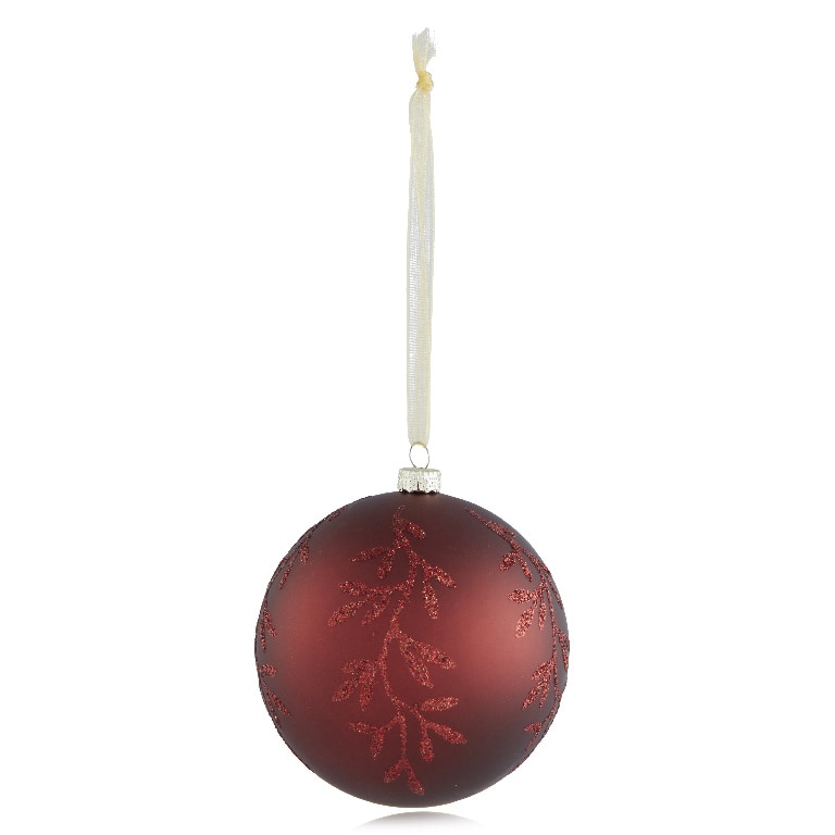 Glob Craciun, 8 cm, rosu