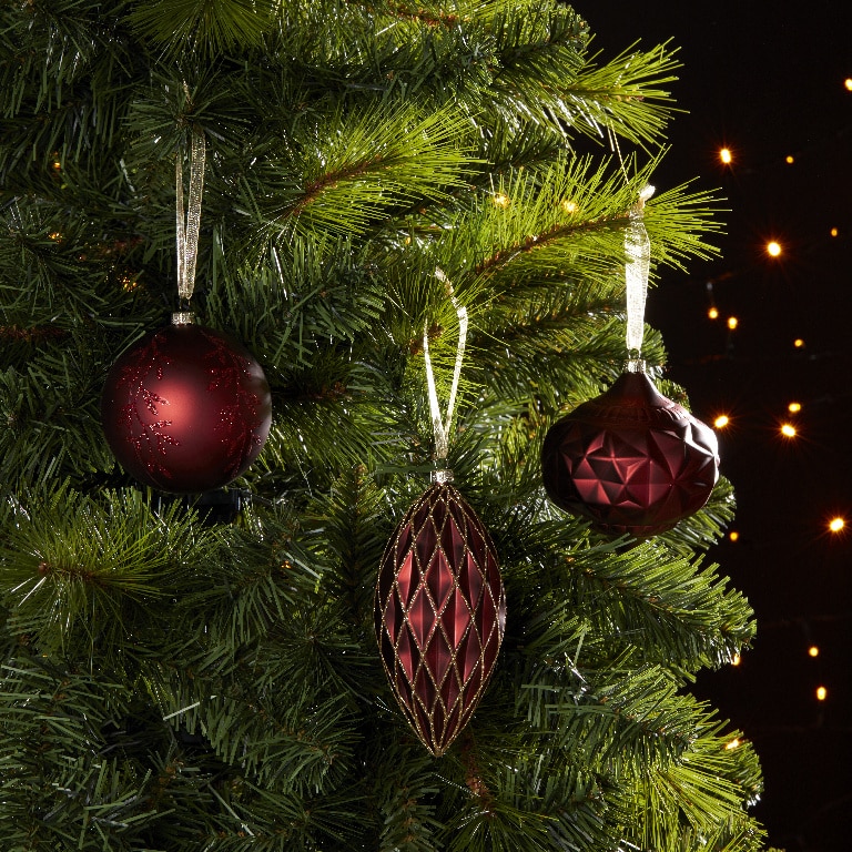 Glob Craciun, 8 cm, rosu