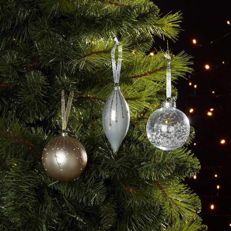 Glob Craciun, 8 cm, detalii aurii, auriu