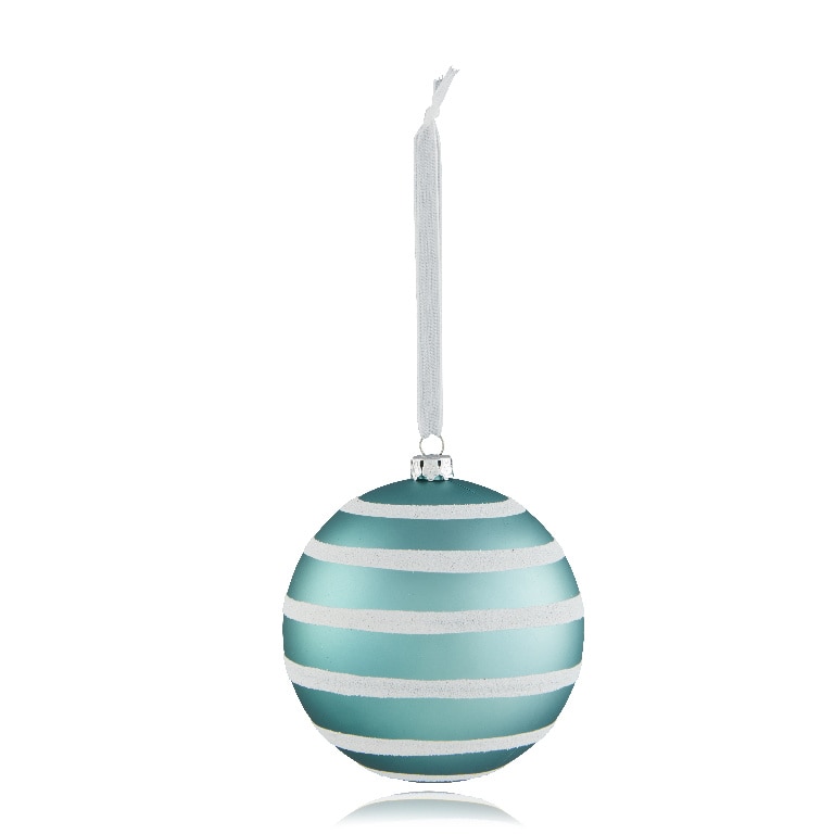 Glob Craciun, 8 cm, alb-verde