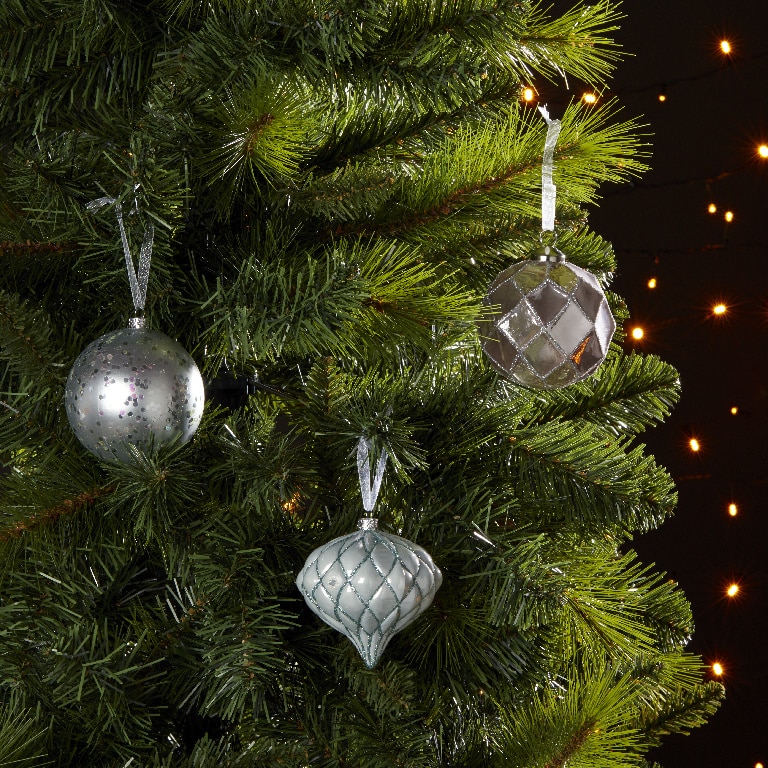 Glob Craciun diamant, 8 cm, aramiu