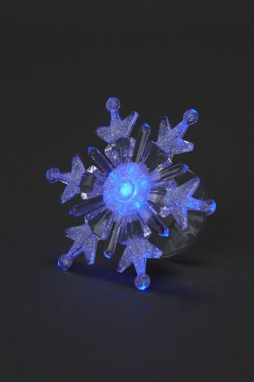 Decoratiune LED Fulg pentru geam, alb