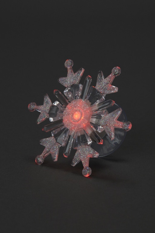 Decoratiune LED Fulg pentru geam, alb