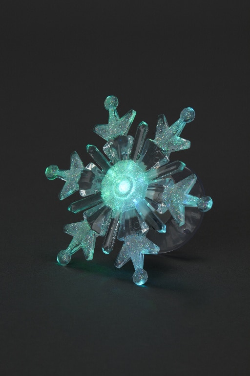 Decoratiune LED Fulg pentru geam, alb