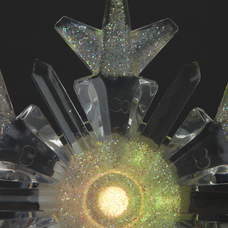 Decoratiune LED Fulg pentru geam, alb