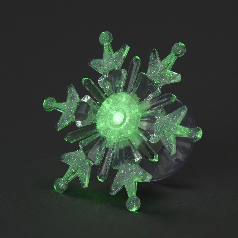 Decoratiune LED Fulg pentru geam, alb